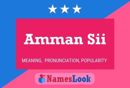 Amman Sii Name Poster