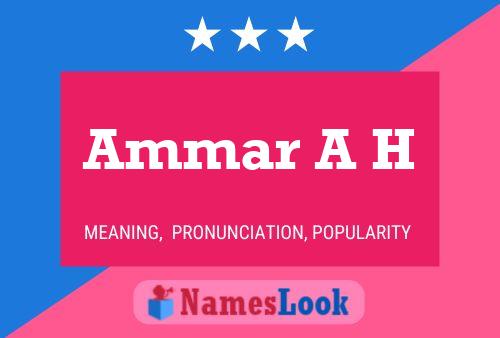 Ammar A H Name Poster