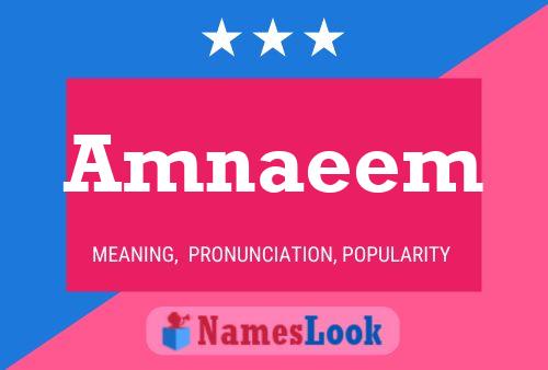 Amnaeem Name Poster