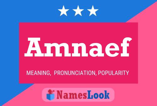 Amnaef Name Poster