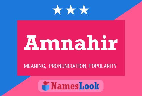 Amnahir Name Poster