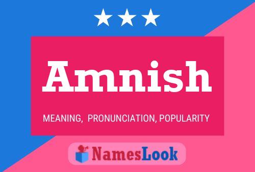 Amnish Name Poster