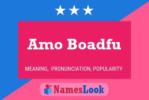 Amo Boadfu Name Poster