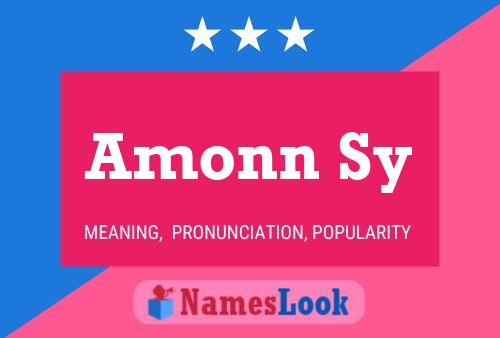 Amonn Sy Name Poster