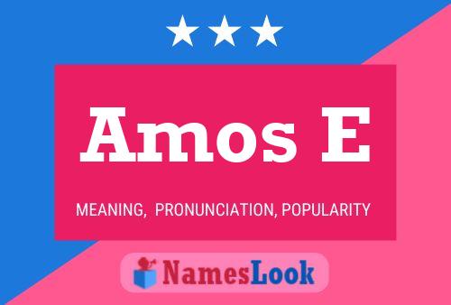 Amos E Name Poster