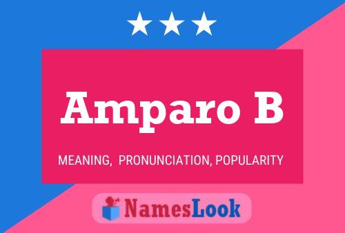 Amparo B Name Poster