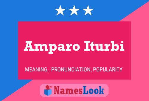 Amparo Iturbi Name Poster