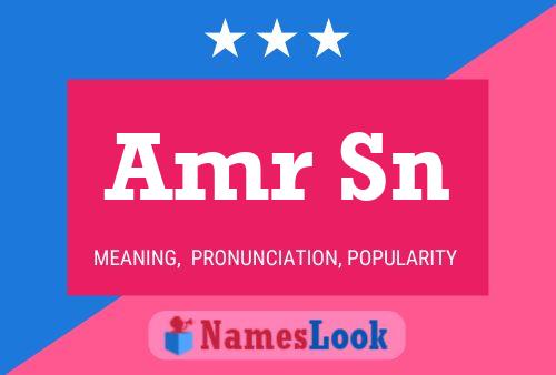 Amr Sn Name Poster