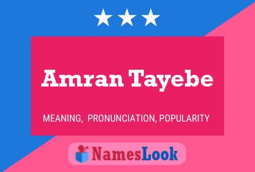 Amran Tayebe Name Poster