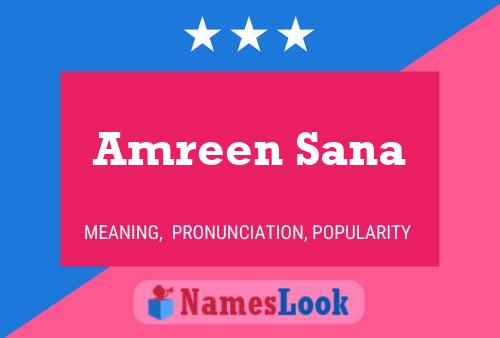 Amreen Sana Name Poster