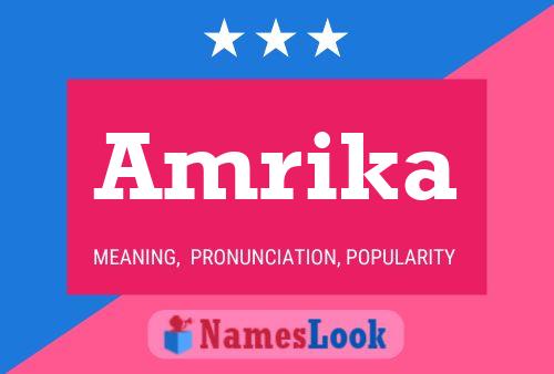 Amrika Name Poster