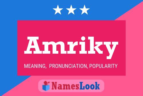 Amriky Name Poster