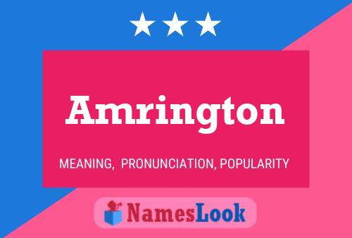 Amrington Name Poster