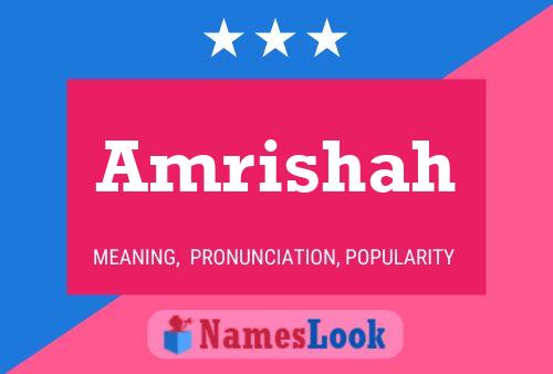 Amrishah Name Poster