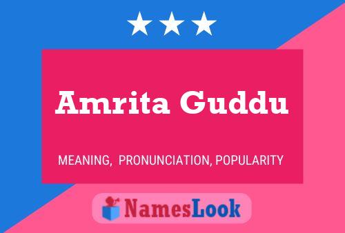 Amrita Guddu Name Poster