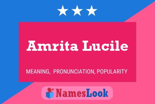 Amrita Lucile Name Poster