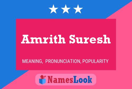 Amrith Suresh Name Poster