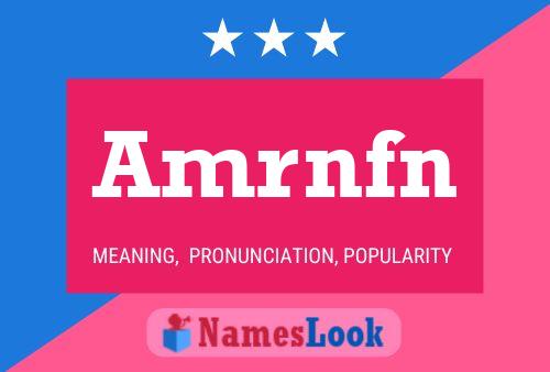 Amrnfn Name Poster