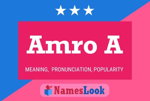 Amro A Name Poster