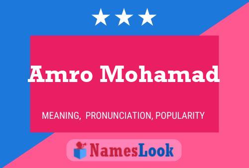 Amro Mohamad Name Poster