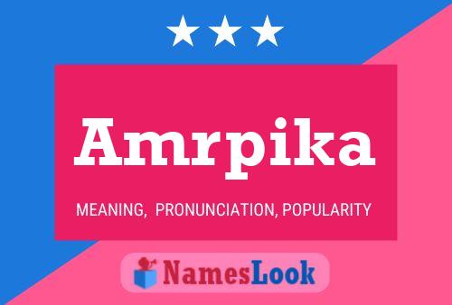 Amrpika Name Poster