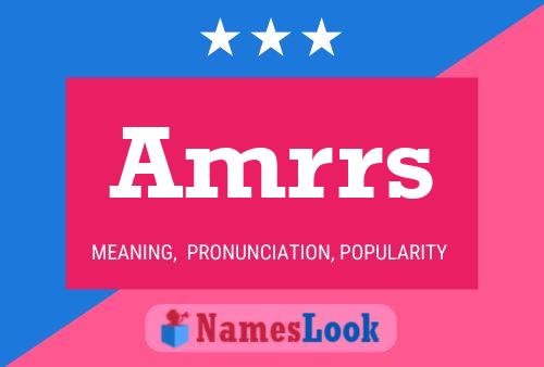 Amrrs Name Poster