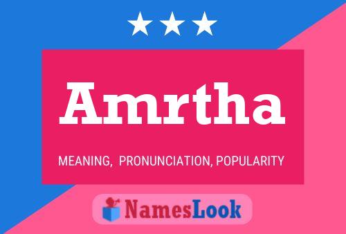 Amrtha Name Poster