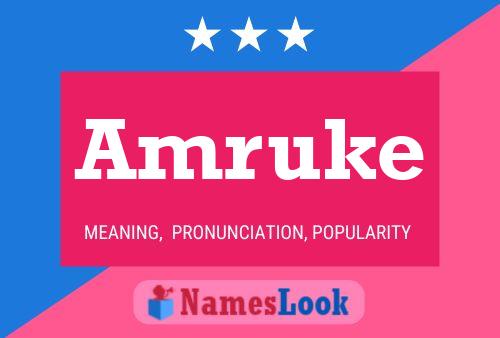 Amruke Name Poster