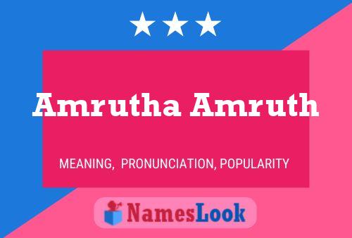 Amrutha Amruth Name Poster