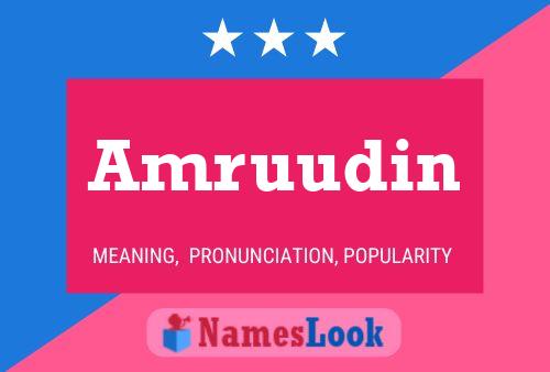 Amruudin Name Poster