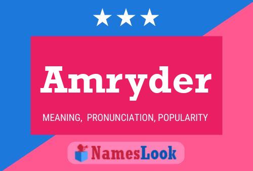 Amryder Name Poster