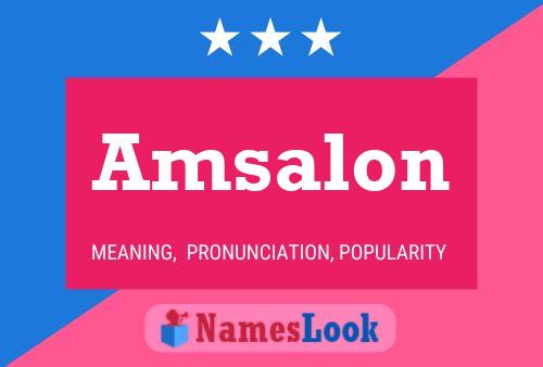 Amsalon Name Poster