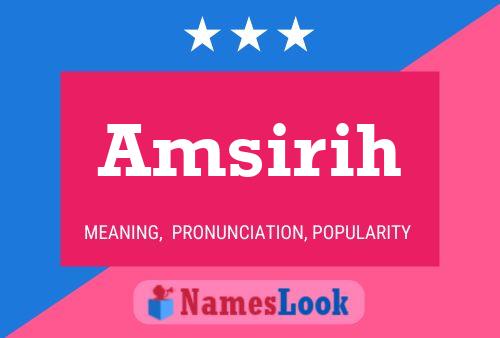 Amsirih Name Poster