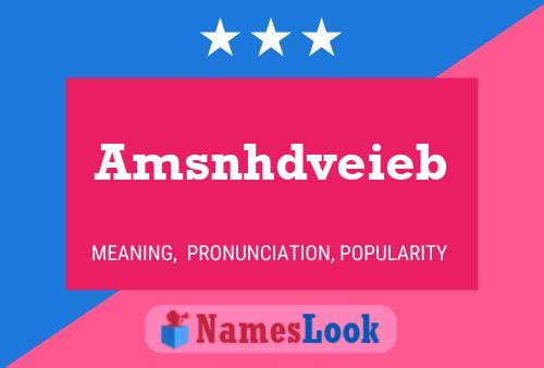 Amsnhdveieb Name Poster