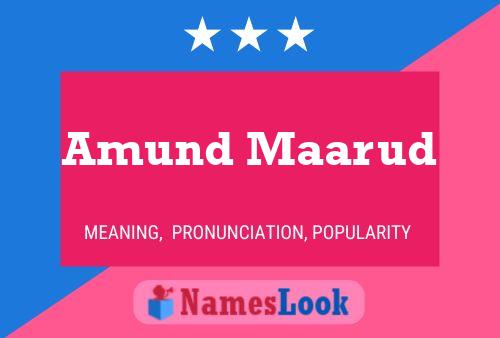 Amund Maarud Name Poster