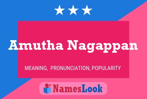 Amutha Nagappan Name Poster