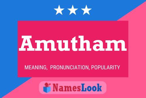 Amutham Name Poster