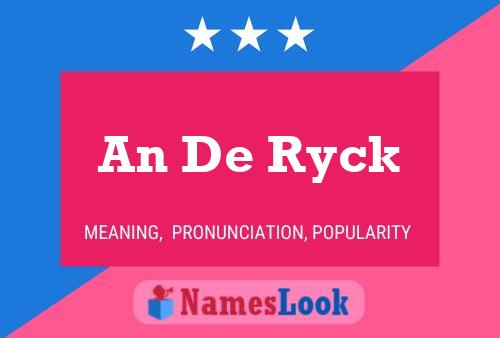 An De Ryck Name Poster