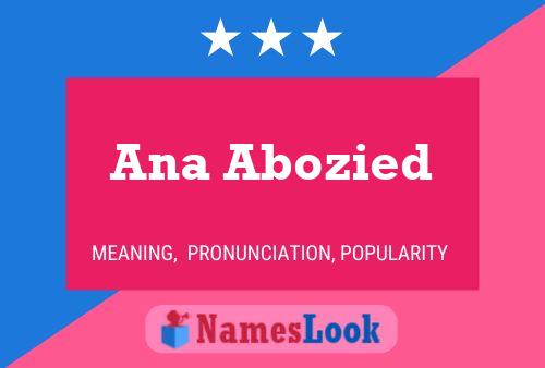 Ana Abozied Name Poster