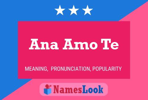 Ana Amo Te Name Poster