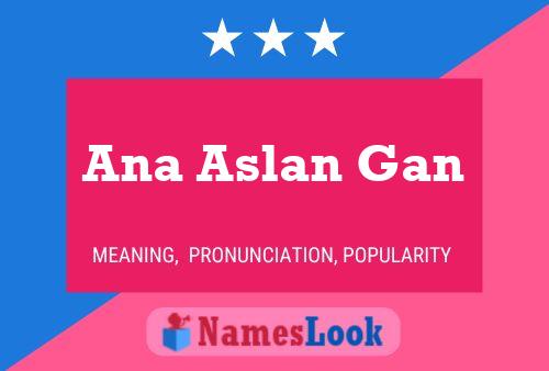 Ana Aslan Gan Name Poster