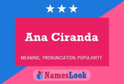 Ana Ciranda Name Poster