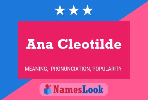 Ana Cleotilde Name Poster