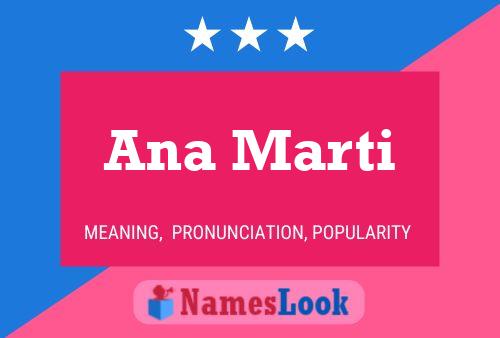 Ana Marti Name Poster