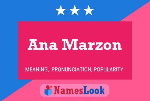 Ana Marzon Name Poster