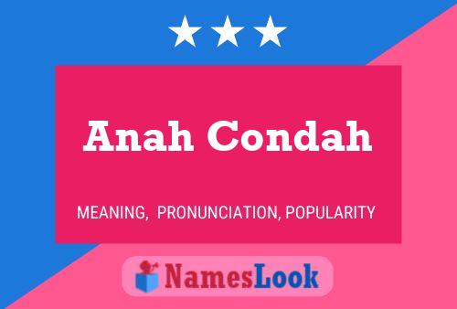 Anah Condah Name Poster