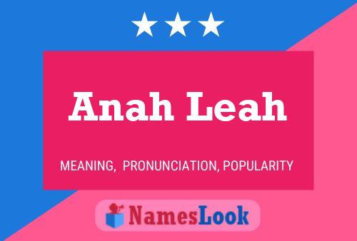 Anah Leah Name Poster