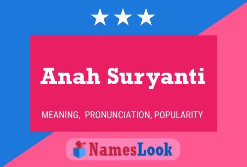 Anah Suryanti Name Poster