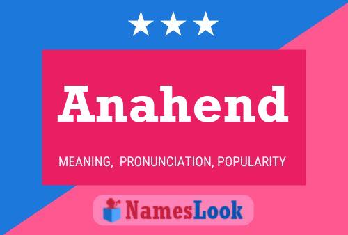 Anahend Name Poster