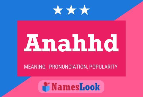 Anahhd Name Poster